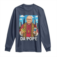 Funny Da Pope Leo XIV Long Sleeve Shirt 267th Pope Chicago Hot Dog and Beer