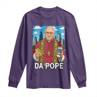 Funny Da Pope Leo XIV Long Sleeve Shirt 267th Pope Chicago Hot Dog and Beer