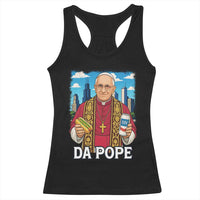 Funny Da Pope Leo XIV Racerback Tank Top 267th Pope Chicago Hot Dog and Beer