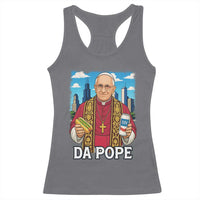 Funny Da Pope Leo XIV Racerback Tank Top 267th Pope Chicago Hot Dog and Beer