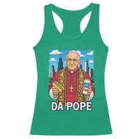 Funny Da Pope Leo XIV Racerback Tank Top 267th Pope Chicago Hot Dog and Beer