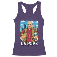 Funny Da Pope Leo XIV Racerback Tank Top 267th Pope Chicago Hot Dog and Beer