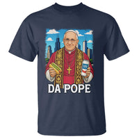 Funny Da Pope Leo XIV T Shirt 267th Pope Chicago Hot Dog and Beer