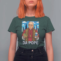 Funny Da Pope Leo XIV T Shirt For Women 267th Pope Chicago Hot Dog and Beer