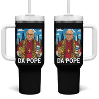 Funny Da Pope Leo XIV Tumbler With Handle 267th Pope Chicago Hot Dog and Beer