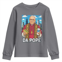 Funny Da Pope Leo XIV Youth Sweatshirt 267th Pope Chicago Hot Dog and Beer
