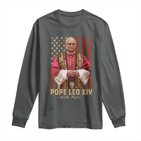 Vintage Pope Leo XIV Long Sleeve Shirt 267th Pope American Flag