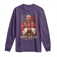 Vintage Pope Leo XIV Long Sleeve Shirt 267th Pope American Flag