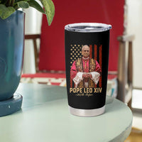 Vintage Pope Leo XIV Tumbler Cup 267th Pope American Flag