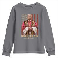 Vintage Pope Leo XIV Youth Sweatshirt 267th Pope American Flag