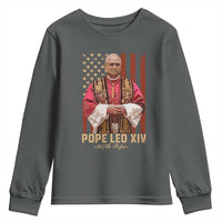 Vintage Pope Leo XIV Youth Sweatshirt 267th Pope American Flag