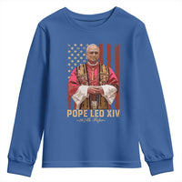 Vintage Pope Leo XIV Youth Sweatshirt 267th Pope American Flag