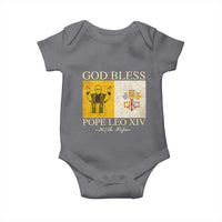 God Bless Pope Leo XIV Baby Onesie 267th Pope Vatican Flag