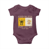 God Bless Pope Leo XIV Baby Onesie 267th Pope Vatican Flag