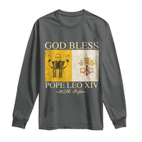 God Bless Pope Leo XIV Long Sleeve Shirt 267th Pope Vatican Flag