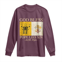 God Bless Pope Leo XIV Long Sleeve Shirt 267th Pope Vatican Flag