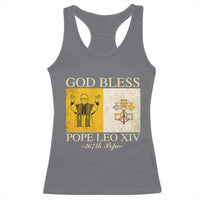 God Bless Pope Leo XIV Racerback Tank Top 267th Pope Vatican Flag