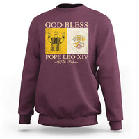 God Bless Pope Leo XIV Sweatshirt 267th Pope Vatican Flag