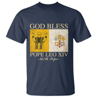 God Bless Pope Leo XIV T Shirt 267th Pope Vatican Flag