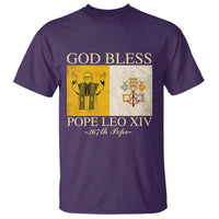 God Bless Pope Leo XIV T Shirt 267th Pope Vatican Flag