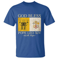 God Bless Pope Leo XIV T Shirt 267th Pope Vatican Flag