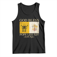 God Bless Pope Leo XIV Tank Top 267th Pope Vatican Flag