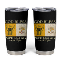 God Bless Pope Leo XIV Tumbler Cup 267th Pope Vatican Flag