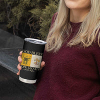 God Bless Pope Leo XIV Tumbler Cup 267th Pope Vatican Flag