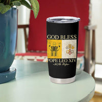 God Bless Pope Leo XIV Tumbler Cup 267th Pope Vatican Flag