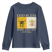 God Bless Pope Leo XIV Youth Sweatshirt 267th Pope Vatican Flag
