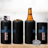 267th Pope Leo XIV 4 in 1 Can Cooler Tumbler Nos Multi In Illo Uno Unum American Cross