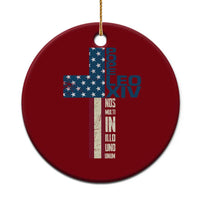 267th Pope Leo XIV Ceramic Ornament Nos Multi In Illo Uno Unum American Cross - Wonder Print Shop