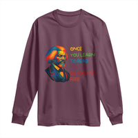 Frederick Douglass Inspirational Long Sleeve Shirt Learn to Read Be Forever Free Black Leader - Wonder Print Shop