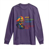 Frederick Douglass Inspirational Long Sleeve Shirt Learn to Read Be Forever Free Black Leader - Wonder Print Shop