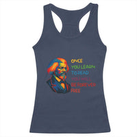 Frederick Douglass Inspirational Racerback Tank Top Learn to Read Be Forever Free Black Leader - Wonder Print Shop