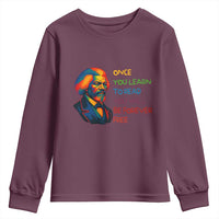 Frederick Douglass Inspirational Youth Sweatshirt Learn to Read Be Forever Free Black Leader - Wonder Print Shop