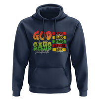 God Says I Am Hoodie Juneteenth Faith Black Excellence Affirmation Pan-African Colors - Wonder Print Shop