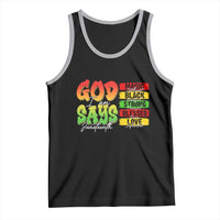God Says I Am Tank Top Juneteenth Faith Black Excellence Affirmation Pan-African Colors - Wonder Print Shop