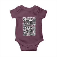 Black Panther Party Collage Baby Onesie Revolutionary Tribute to Huey P. Newton Movement Legacy - Wonder Print Shop