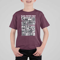 Black Panther Party Collage T Shirt For Kid Revolutionary Tribute to Huey P. Newton Movement Legacy - Wonder Print Shop