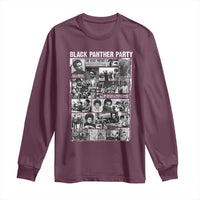 Black Panther Party Collage Long Sleeve Shirt Revolutionary Tribute to Huey P. Newton Movement Legacy - Wonder Print Shop