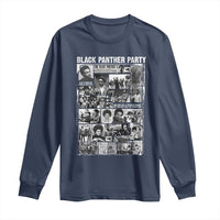 Black Panther Party Collage Long Sleeve Shirt Revolutionary Tribute to Huey P. Newton Movement Legacy - Wonder Print Shop