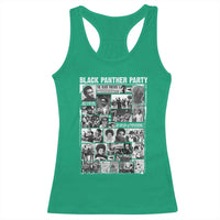 Black Panther Party Collage Racerback Tank Top Revolutionary Tribute to Huey P. Newton Movement Legacy - Wonder Print Shop