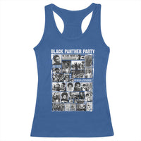 Black Panther Party Collage Racerback Tank Top Revolutionary Tribute to Huey P. Newton Movement Legacy - Wonder Print Shop
