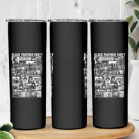 Black Panther Party Collage Skinny Tumbler Revolutionary Tribute to Huey P. Newton Movement Legacy - Wonder Print Shop