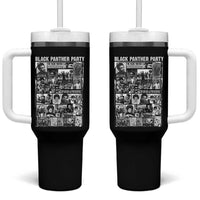 Black Panther Party Collage Tumbler With Handle Revolutionary Tribute to Huey P. Newton Movement Legacy - Wonder Print Shop