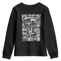 Black Panther Party Collage Youth Sweatshirt Revolutionary Tribute to Huey P. Newton Movement Legacy - Wonder Print Shop