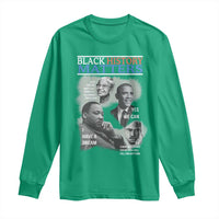 Black History Matters Long Sleeve Shirt MLK Malcolm X Obama Rosa Parks Inspirational Tribute - Wonder Print Shop