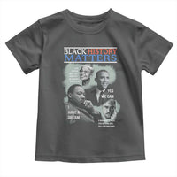 Black History Matters Toddler T Shirt MLK Malcolm X Obama Rosa Parks Inspirational Tribute - Wonder Print Shop