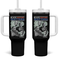Black History Matters Tumbler With Handle MLK Malcolm X Obama Rosa Parks Inspirational Tribute - Wonder Print Shop